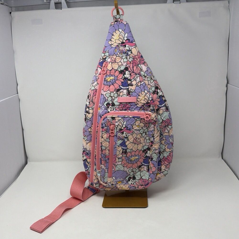 Vera bradley Disney Minnie's Garden Party Sling Backpack Pink Purple Mickey
